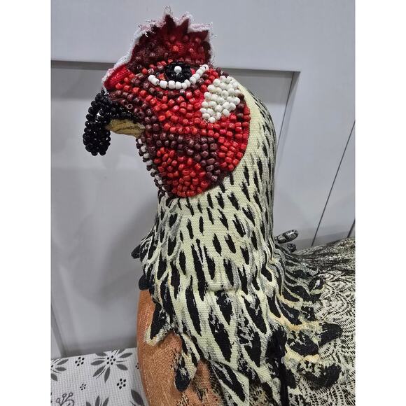 NWT John Derian for Target Chicken Pillow – Beaded Decorative Accent - Picture 2 of 15